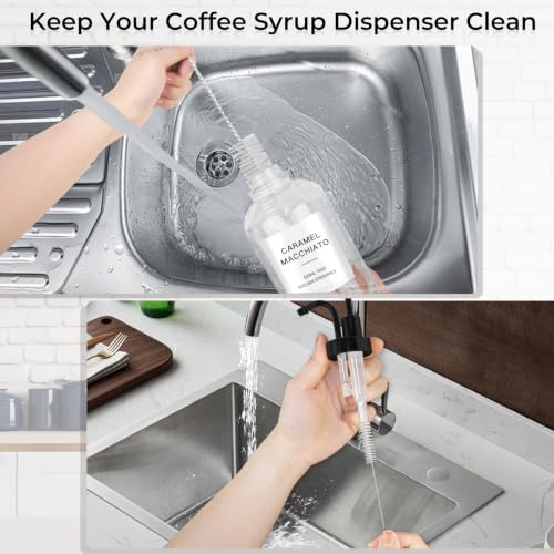 Coffee Syrup Dispenser for Coffee Bar (3pcs W.tray)