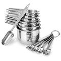 13 Piece Measuring Cups and Spoons Set (13 Piece / Silver)