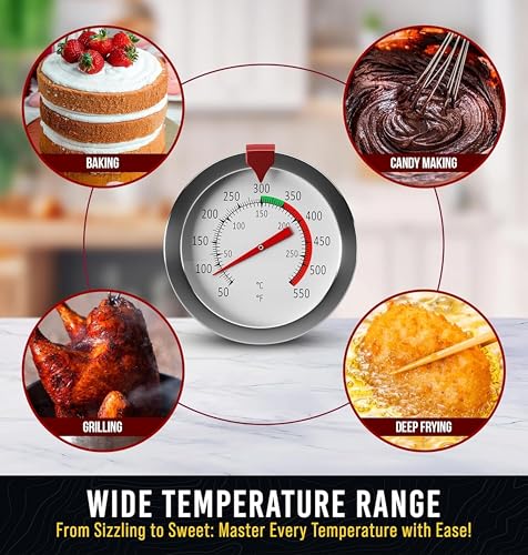 Candy Thermometer with Pot Clip (White 1 Pack)
