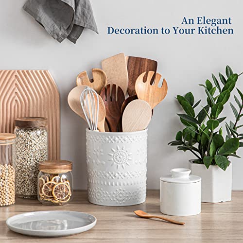 7.2" Ceramic Utensil Holder (White / 7.2" (Single))
