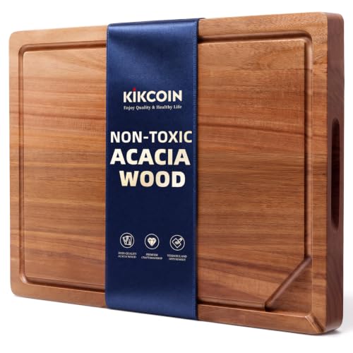 17" x 11.8" Acacia Wood Cutting Boards for Kitchen (1-Piece Set)