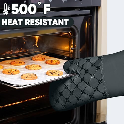 Oven Mitts Kitchen Towels Dishcloths with Pot Holders Sets 12PCS (Deep Green)
