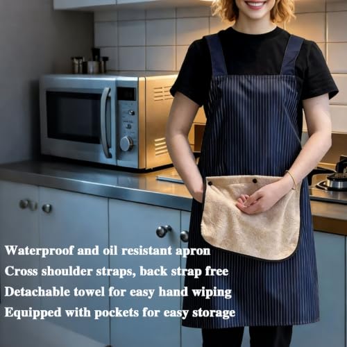 3 Pack Apron with Towel Attached