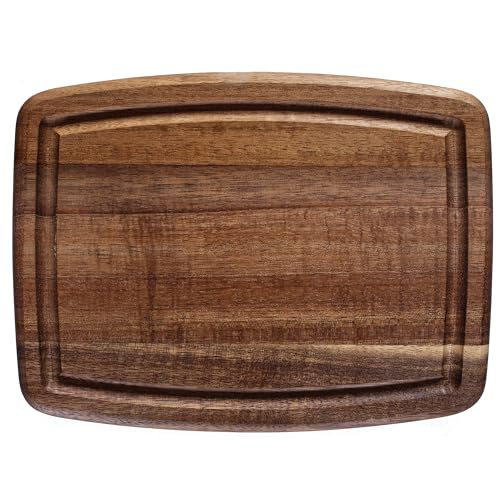 Acacia Wood Cutting Board with Juice Groove (8"L x 6"W)