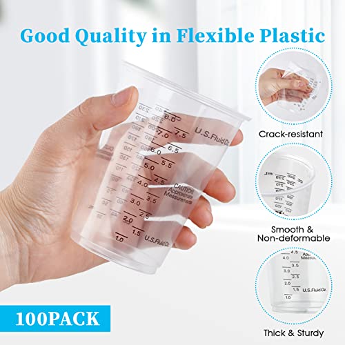 100 PACK 10 oz Plastic Measuring Cups