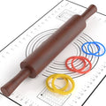Rolling Pin with Handles (Brown)