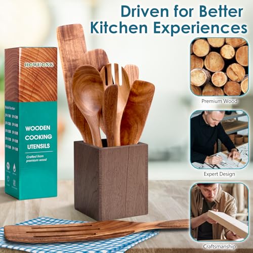 8 Pcs Acacia Wood Spurtle Set