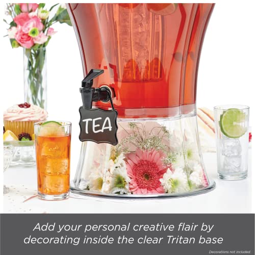 3.5 Gallon Clear Drink Dispenser with Ice Cone and Spigot (CLEAR/HANG / Dispenser)