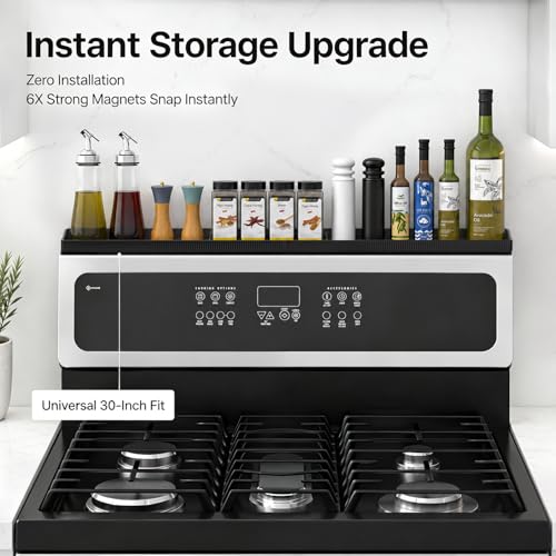 30" Magnetic Stove Top Shelf (Black)