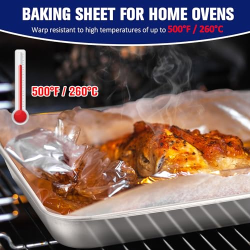 12 Pcs Baking Sheet Stainless Steel Cookie Pans (7.1 x 5.1 inches)