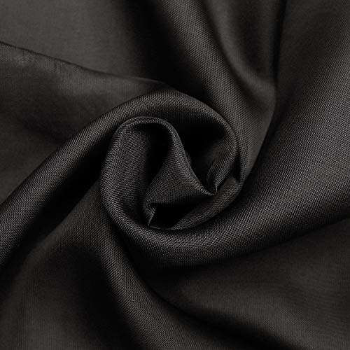 Sheer Voile Window Treatment Rod Pocket Curtain Panels for Kitchen Bedroom Living Room Drapes Sunlight Filtering Privacy Semi Home Decor Assorted (Black / 52"W x 63"L (Pack of 2))