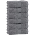 Wealuxe Gray Hand Towels 16x27 Inch (Gray / Hand Towels 6-Pack)