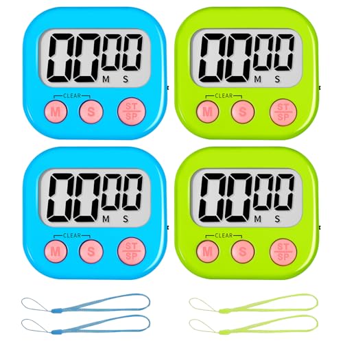 Classroom Timer for Kids Teachers 4 Pack Digital Timers (Blue & Green)