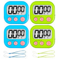 Classroom Timer for Kids Teachers 4 Pack Digital Timers (Blue & Green)