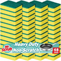 Sponges Kitchen Scrub Dish Sponge Scouring Pad (48 Pack)
