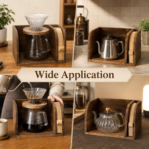 Acacia Coffee Bar Station Organizer Stand