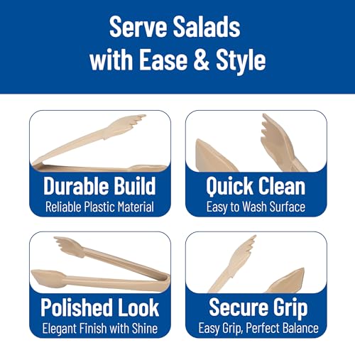 460606 Carly Salad Tong (6" Salad Tong / 12 Pack / Beige)