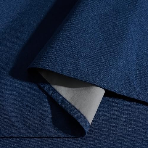 Navy Blue 100% Blackout Curtains for Bedroom 84 inches Long 52 inches Wide (Navy Blue / 52"W x 84"L (Pack of 2))