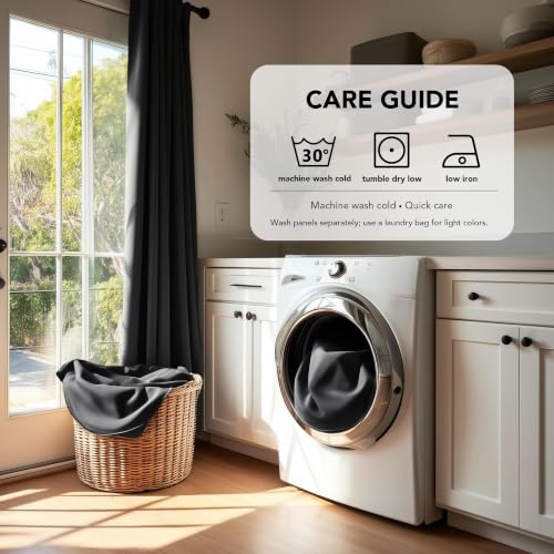 Blackout Curtains (Black / 38"W x 84"L (Pack of 2))