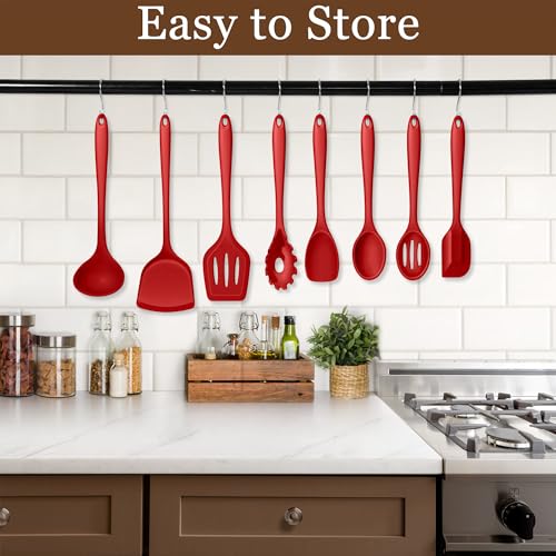 8Pcs Kitchen Cooking Utensils Set (Red)