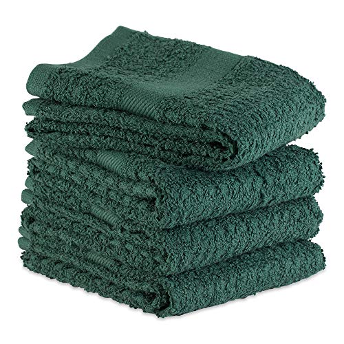 Cotton Waffle Terry Dish Towels (Dark Green / 15x26")