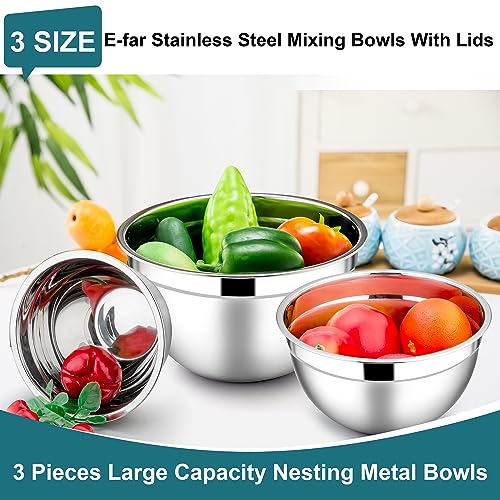 Mixing Bowls with Lids Set (Dark Blue / 6 Piece)