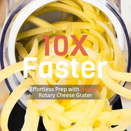 Black Hand Crank Rotary Cheese Grater (Black / 3 Blades)