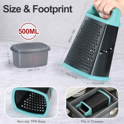 Cheese Grater with Handle (10 inch / Couating mint)