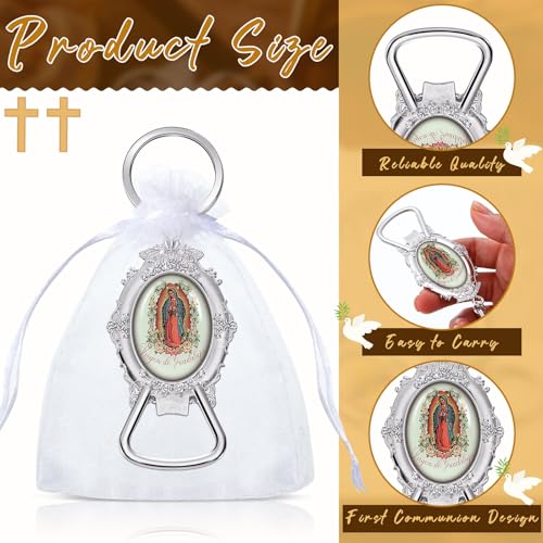 24 Pcs Our Lady of Guadalupe Bottle Opener Keychain Baptism Favors (Our Lady of Guadalupe)