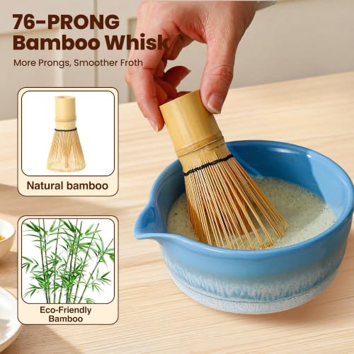 Matcha Whisk Set (Light Blue)