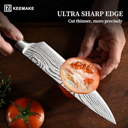 5 Pieces Kitchen Knife Set (Red 5pcs)