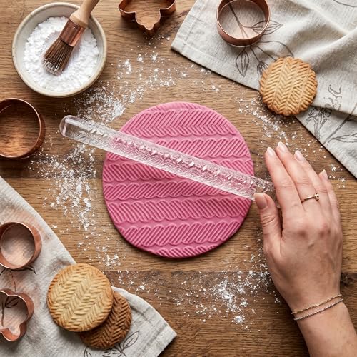 Acrylic Rolling Pin with 28 Patterns (52003 stripes)