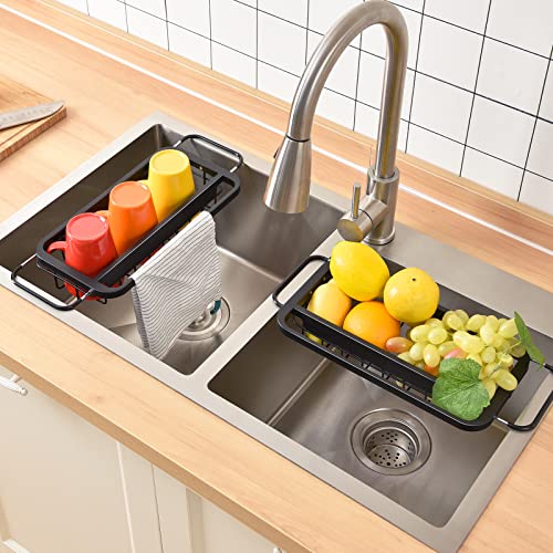 Expandable Sink Caddy with Dish Towel Bar (Small)