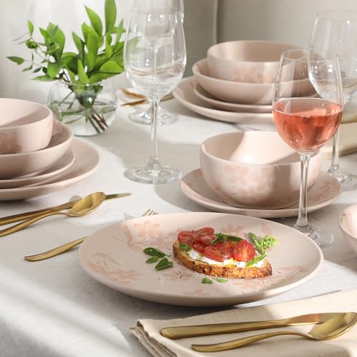 Admiral Hall Plates and Bowls Set (Service for 4 (16pcs) / Pink (Admiral Hall))