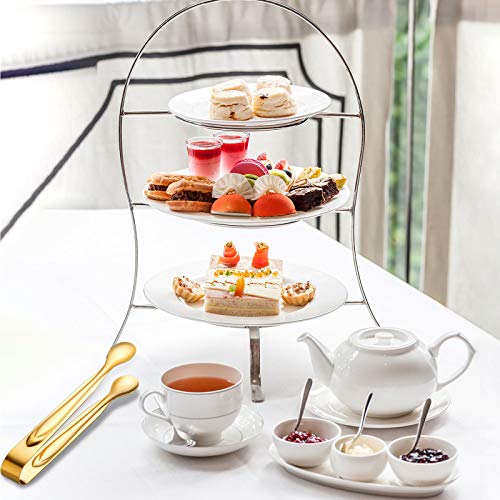 12 Pieces Mini Tongs Stainless Steel Small Sugar Serving Tongs for Charcuterie Board Appetizers Dessert Serving Food Tiny Party Danish Candy (6 Inch / Gold)