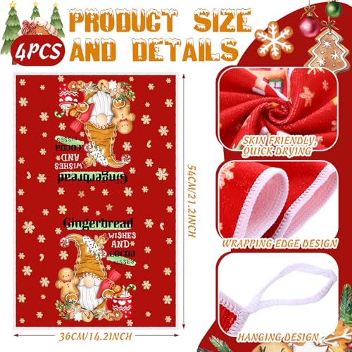 12 Pcs Christmas Kitchen Accessories Set Gingerbread Style (Red Gingerbread Man)