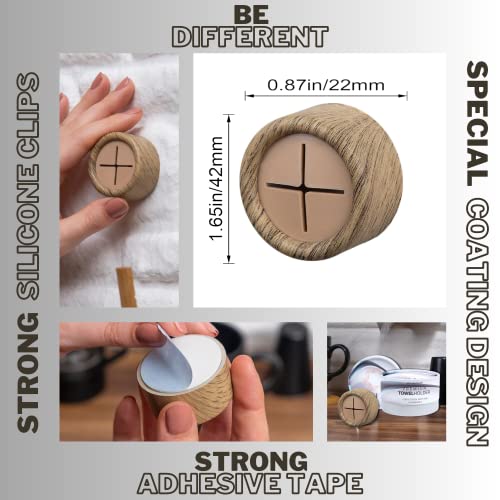 Towel Hooks 8 Pack (8 Pack / Oak-Tree)