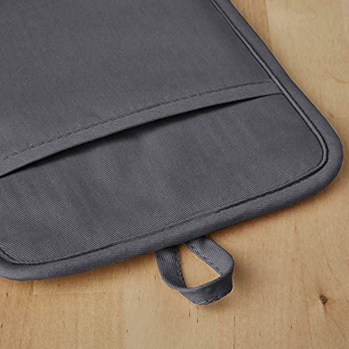 Ribbed Soft Silicone Pot Holder 2 (Charcoal Grey / 7"x9")