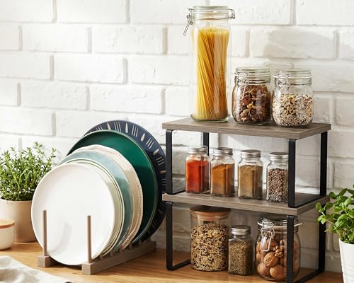 4 Pcs Kitchen Organizer Accessories Set for Cabinet (Classic / Gray / Bamboo)
