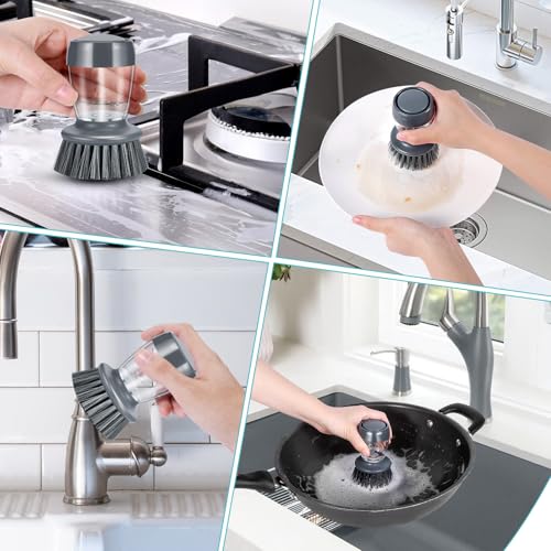 Dish Brush Dish Scrubber & Dish Scrub Brush for Kitchen Sink