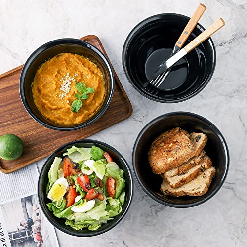 Ceramic Soup Bowls Set of 4 (Blue / 40 oz)
