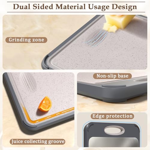 Cutting Board for Kitchen (16"Lx11"W-Gray)