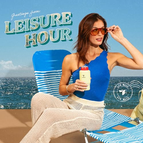 4-in-1 Drink Cooler - 14oz Insulated Bottle & Can Holder - 4 Pack (Leisure Hour / 4 Pack)