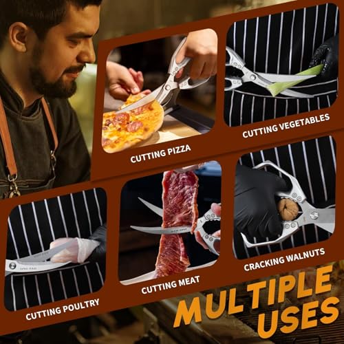 Kitchen Scissors for Food (Jewel Silver)
