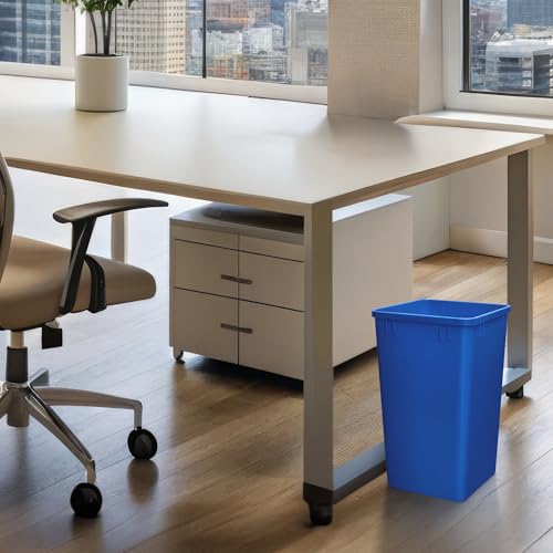 2 Pack 35 Quart Polymer Replacement Trash Bin (2 Pack / Blue)