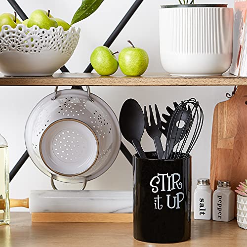 Kitchen Accessories Retro Collection (Black / Utensil Holder)