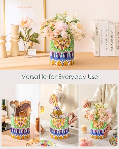 7.3"+5.5" Utensil Holder (Golden Bloom)