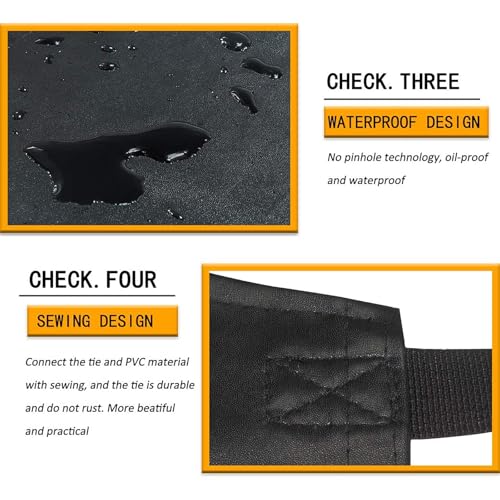 2 Pack Waterproof Dishwasher Rubber Adjustable Apron for Unisex (Black)