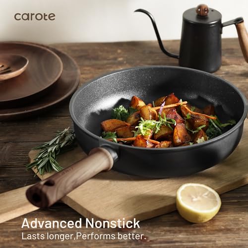21pcs Pots and Pans Set (Black / 16 pieces)