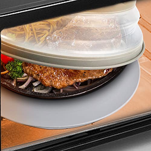 2 in 1 Aidacom Microwave Splatter Cover for Food & Silicone Microwave Mat (Gray)